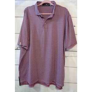 RLX‎ Men's Performance Polo Top Size 2XL Red White Blue Stripes